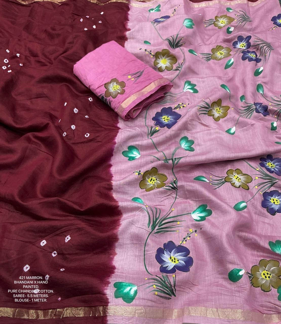 BHANDANI - PAINTED PALLU.