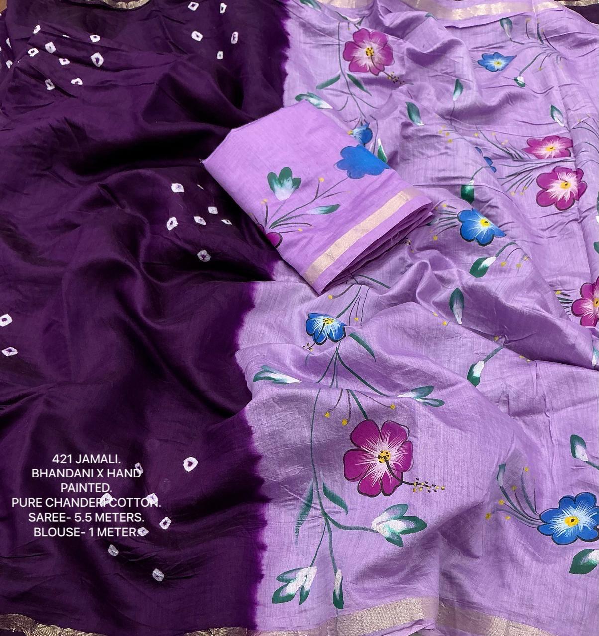 BHANDANI - PAINTED PALLU.