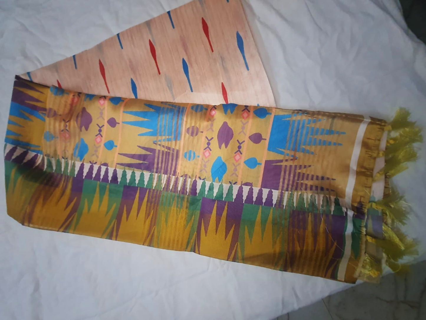 Tussar silk Digital printed