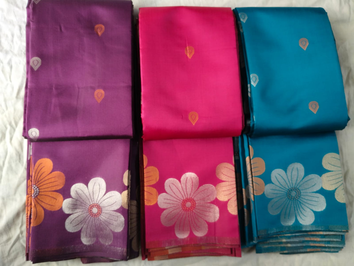 Soft Silk with Multi zari Floral