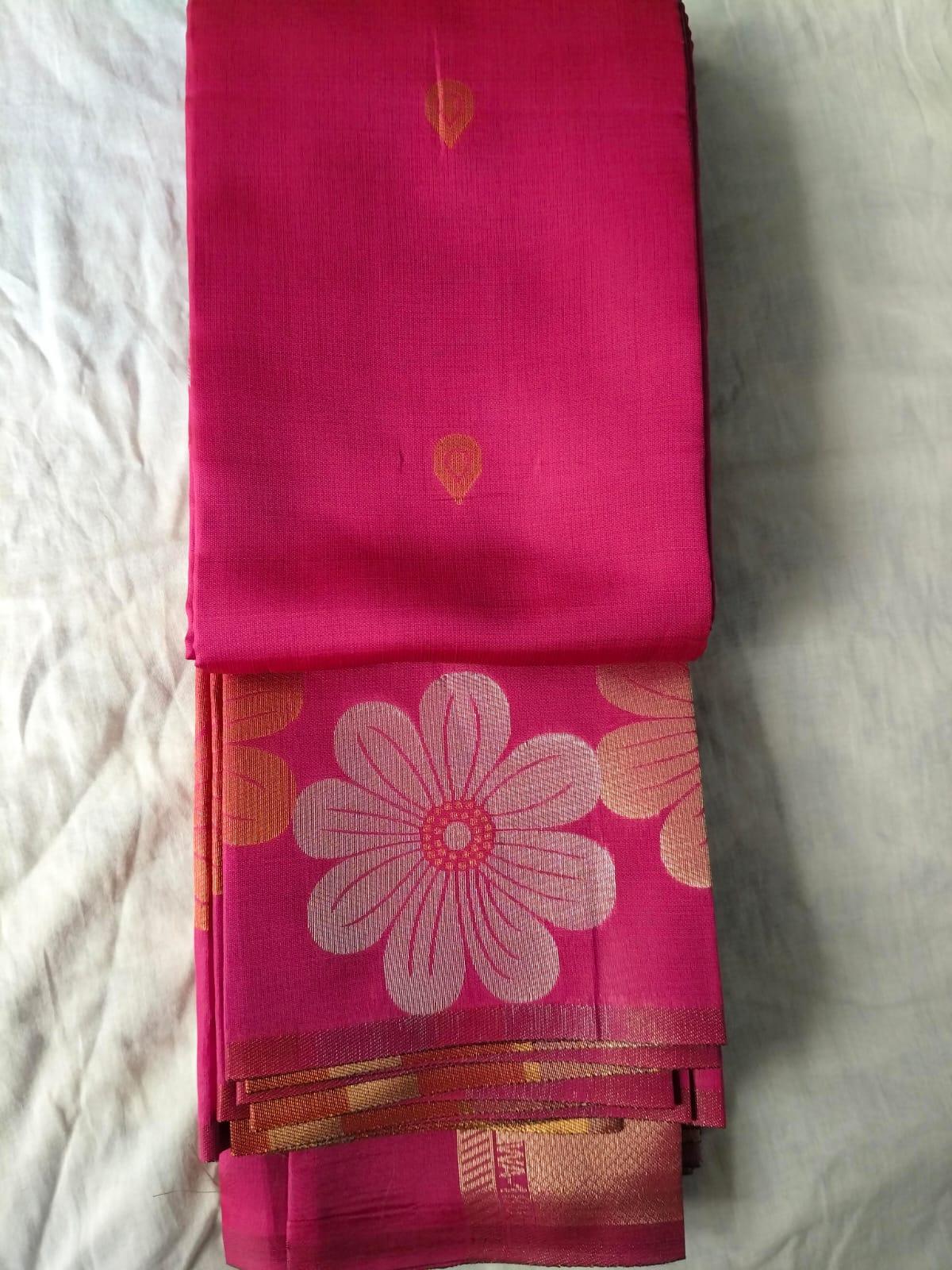 Soft Silk with Multi zari Floral