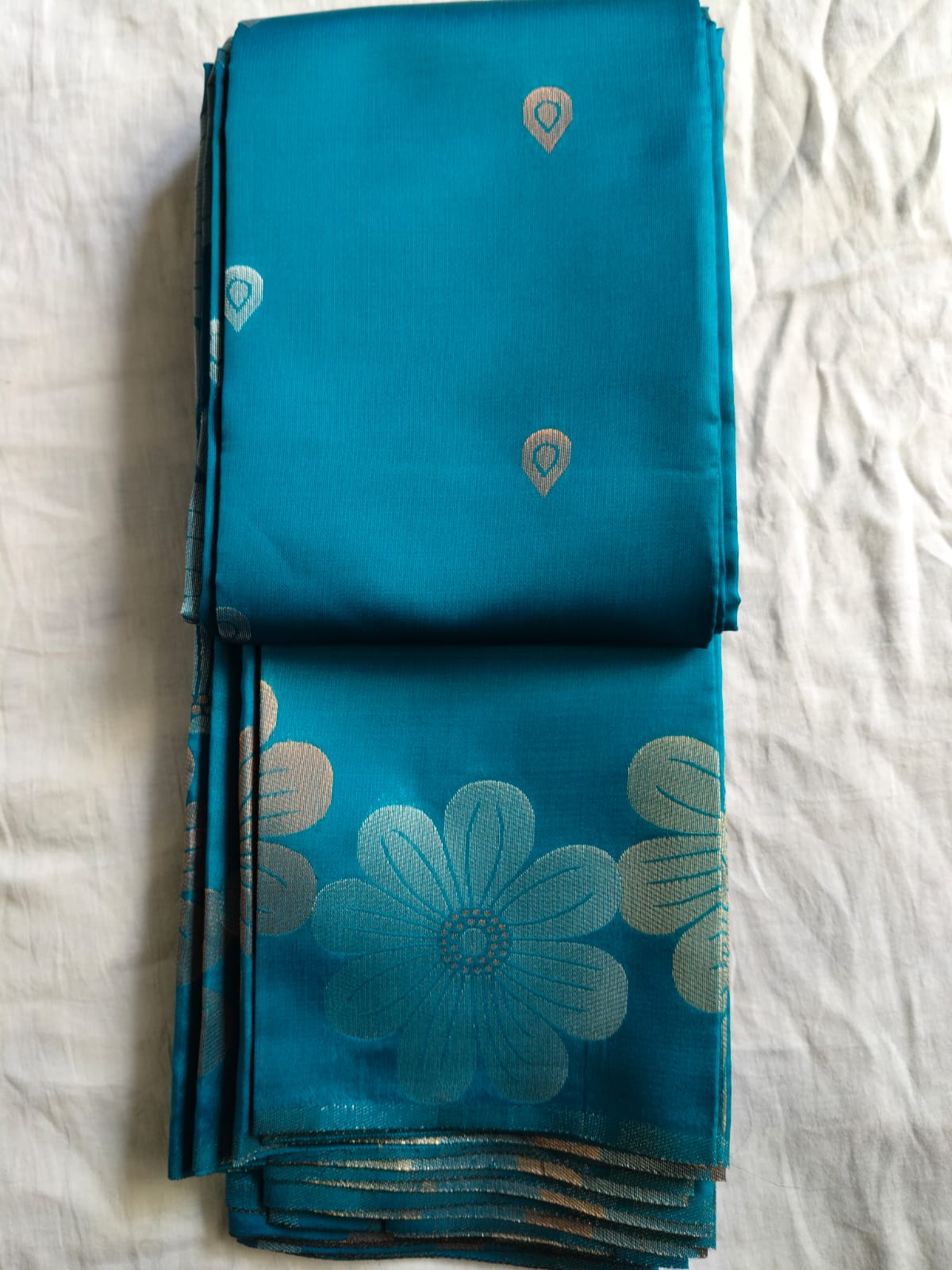 Soft Silk with Multi zari Floral