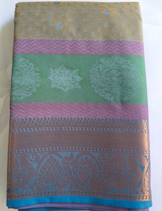 Kanchi PlainThread Butta Sarees