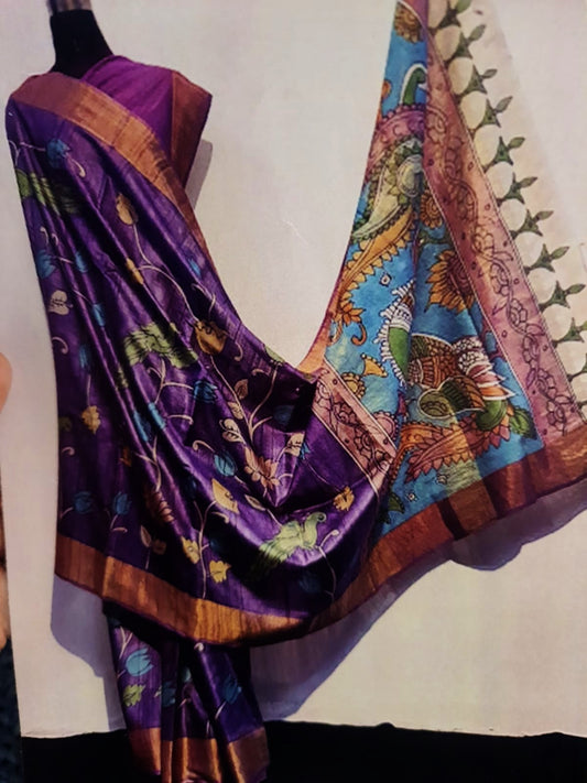 Tussar silk Digital printed