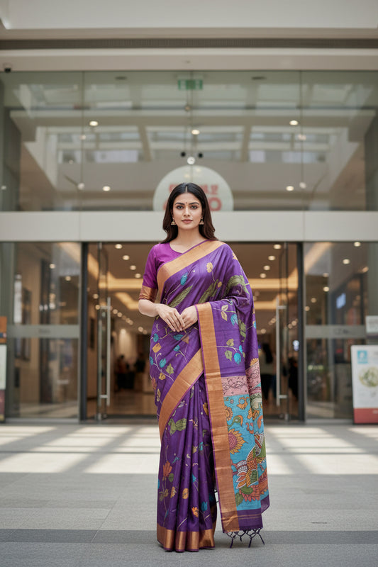 Tussar silk saree