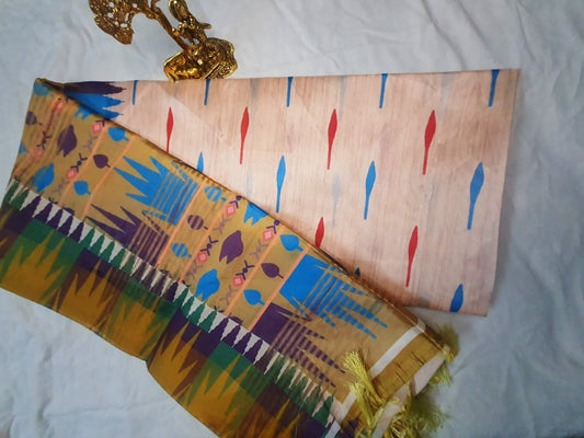 Tussar silk Digital printed