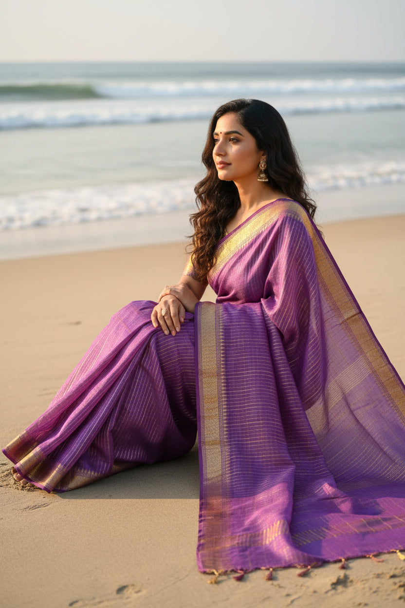 Bhagalpuri KOTA Check saree