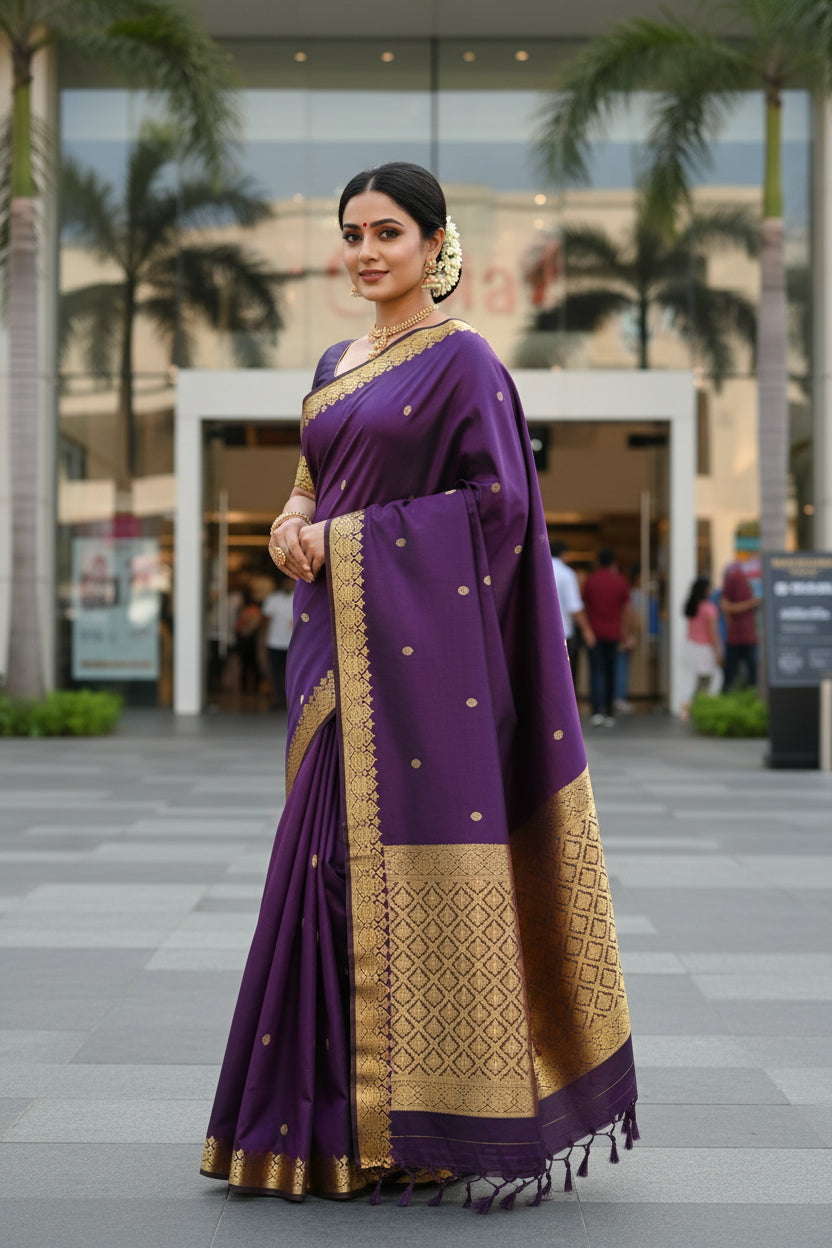 Kanchi Small Boarder Butta Silk