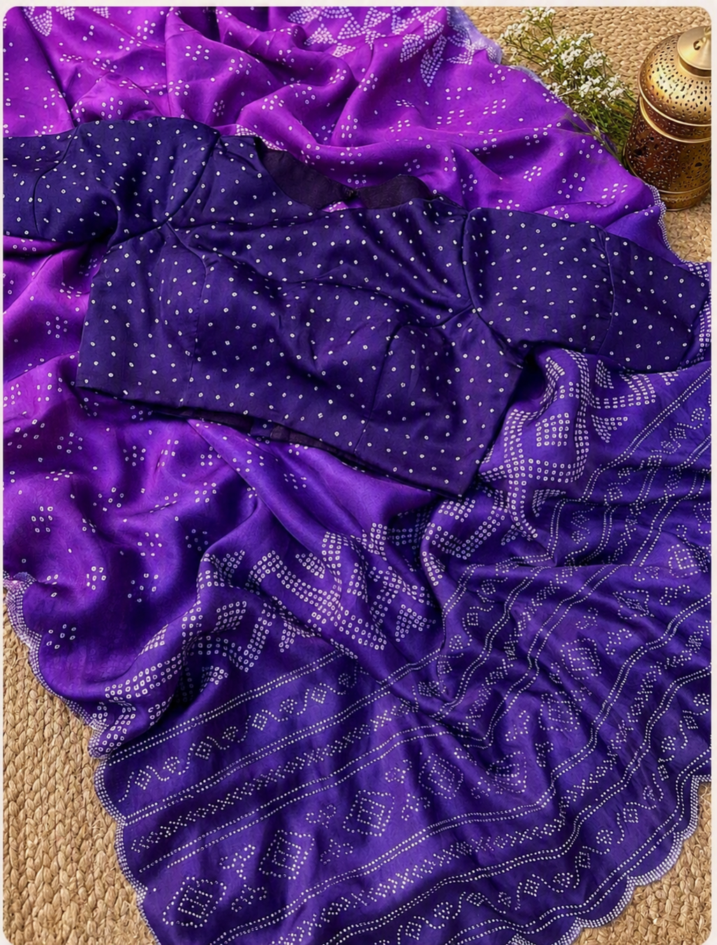 Purple Georgette Silk Saree